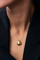 Droplet Pendant Necklace | Gold Droplet Pendant  | Mamour Paris