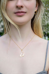 Letter D Pendant Necklace Mamour Paris jewellery