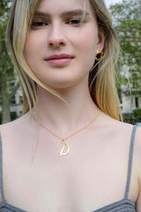 Letter D Pendant Necklace Mamour Paris jewellery