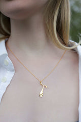 T Pendant Necklace | Letter T Necklace | Mamour Paris