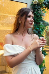 Serpentine Pearl 18k Gold Link Bracelet Mamour Paris Jewellery