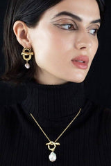 Celestial Pearl Drop Earrings Mamour Paris Jewelry