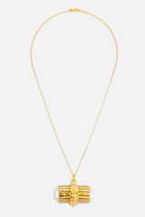  Elena Bold Pearl Talisman 18k gold necklace Mamour Paris Jewellery