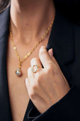 Gold Circle Ring | Open Circle Ring | Mamour Pa