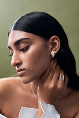 Silver Stud Earrings | Curve Stud Earrings | Mamour Paris