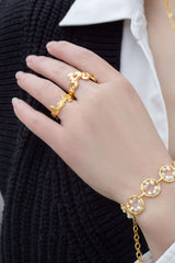 Lava Textured Gold Band Ring Mamour Paris Jewelry