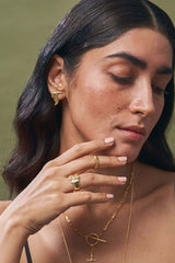 Gold Chunky Ring | 18k Gold Signet Ring | Mamour Paris