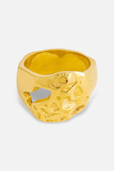 Gold Chunky Ring | 18k Gold Signet Ring | Mamour Paris
