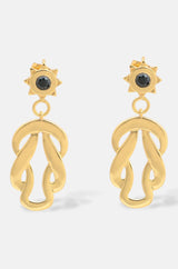 Onyx Dangle Earrings | Black Onyx Dangle Earrings | Mamour Paris