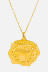 Zodiac Taurus Necklace | Taurus Coin Necklace | Mamour Paris